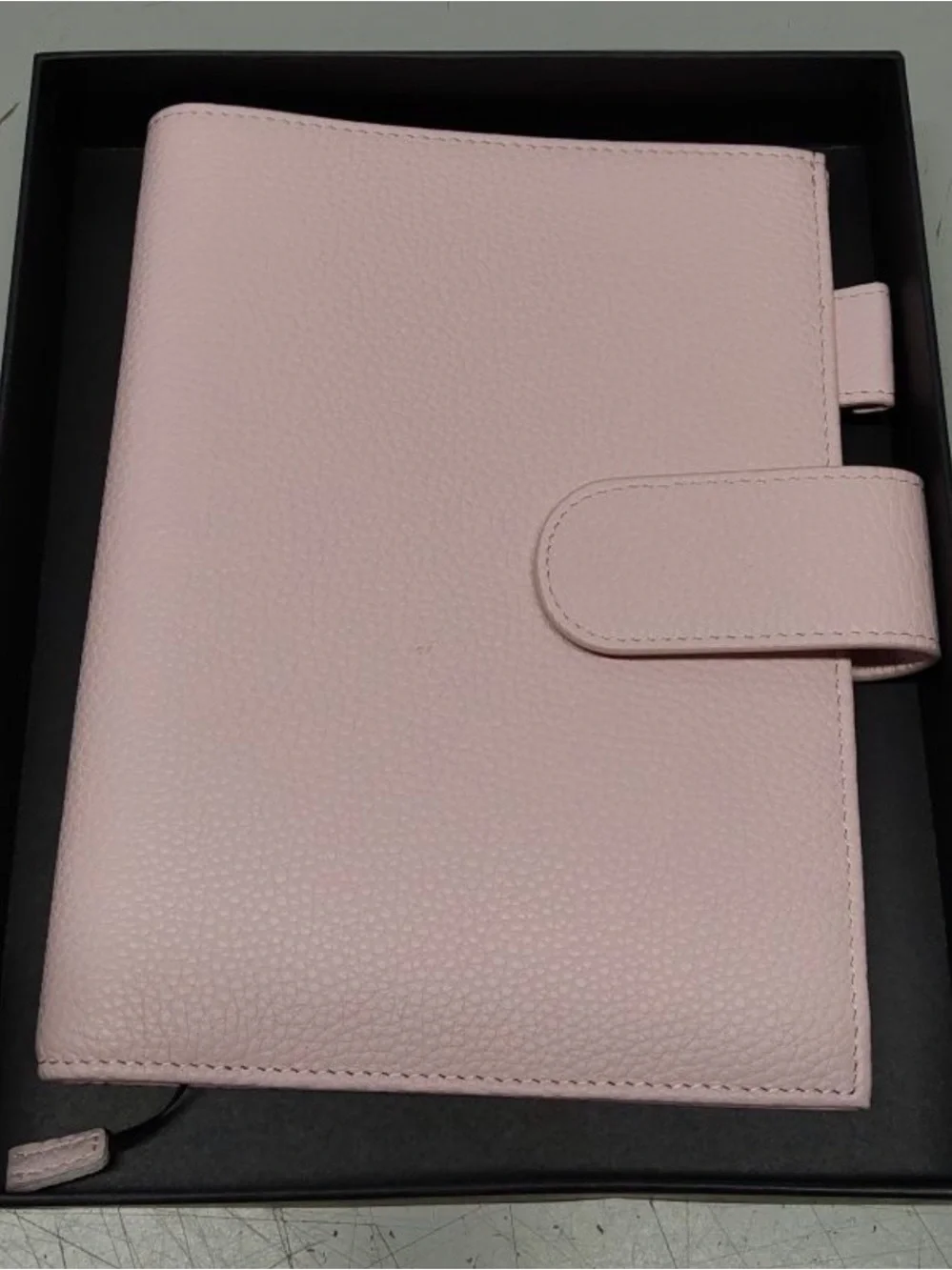 Moterm Leather Snap Notebook in Blush Pink